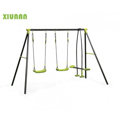 Outdoor Metal  Swing Set for Kids and Children in The Garden outdoor playset